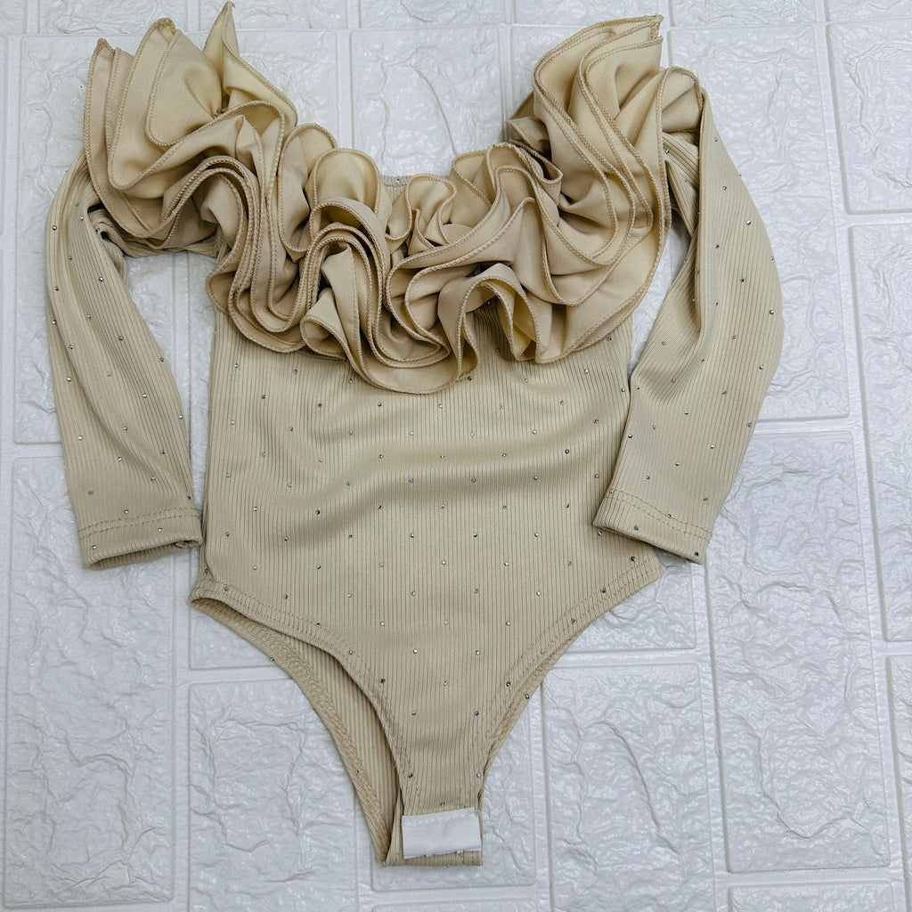 Body strass beige
