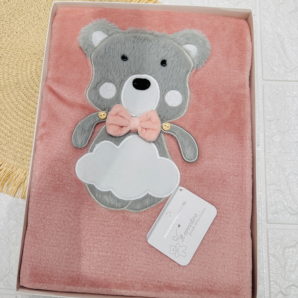 Coperta pile Dim 75x90 cagnolino Rosa