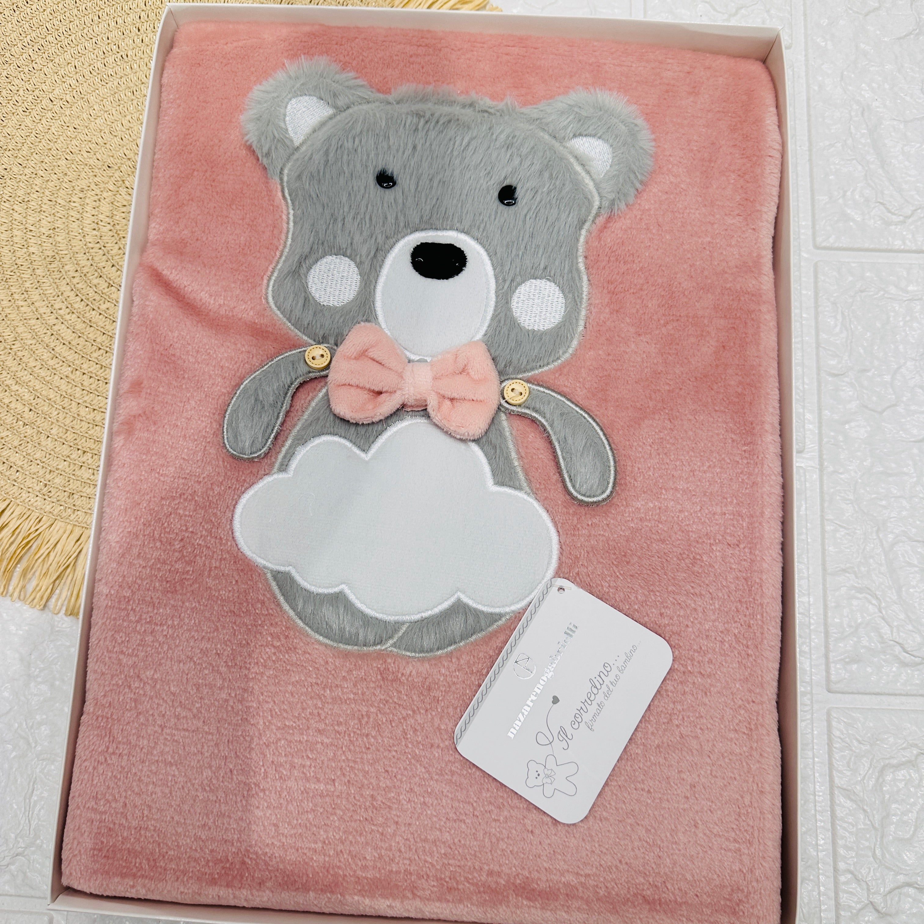 Coperta pile Dim 75x90 cagnolino Rosa