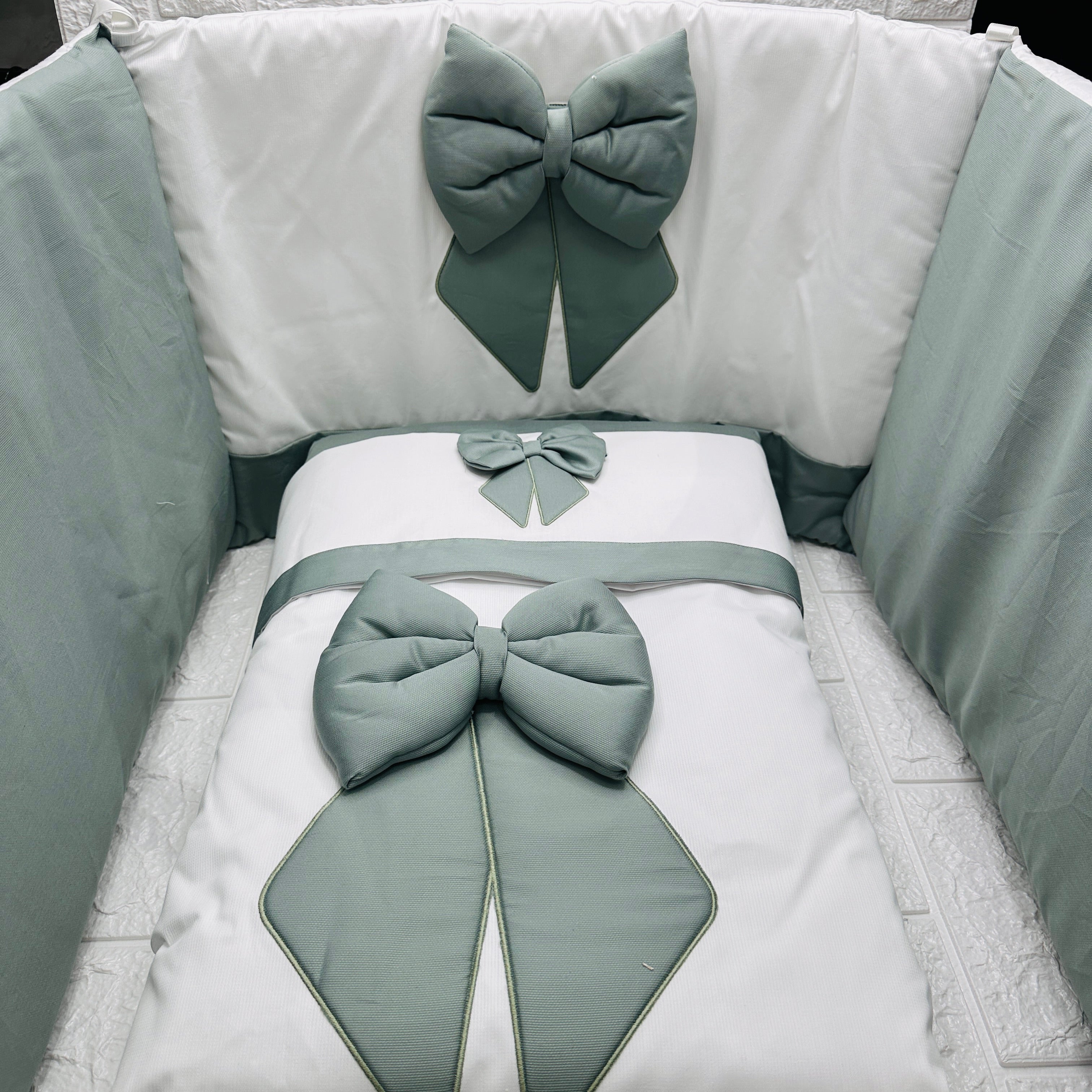 Set completo culla fiocco verde