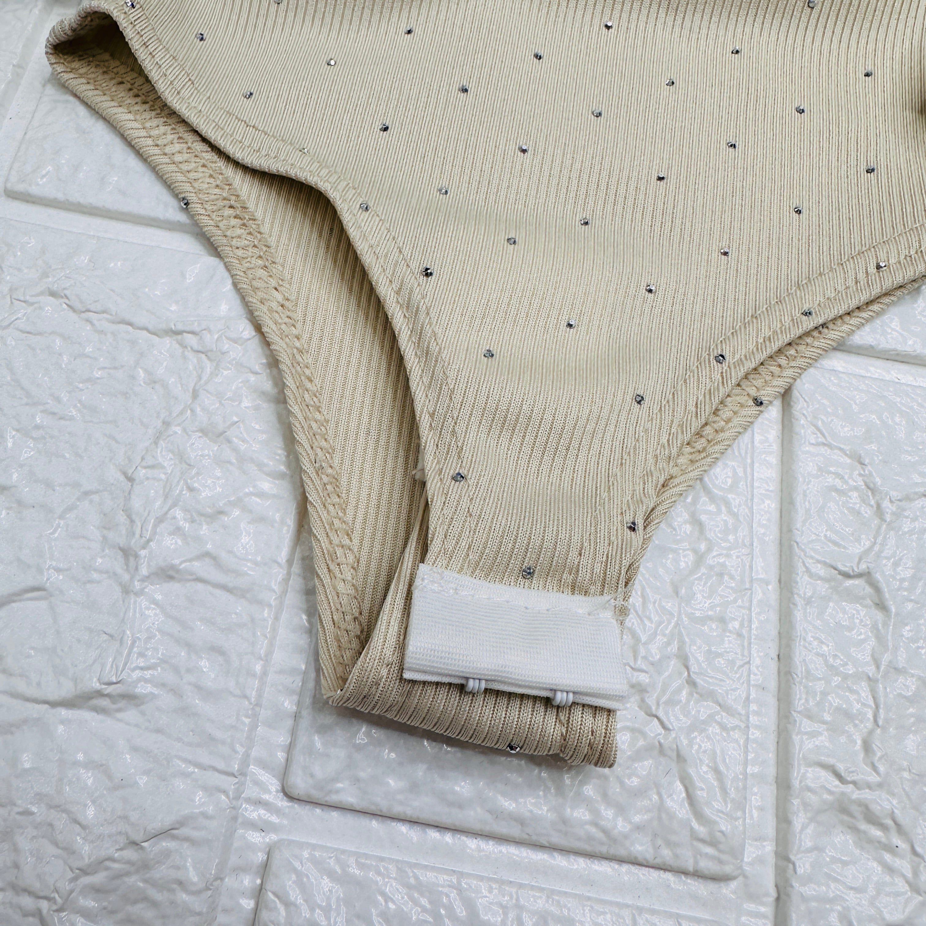 Body strass beige