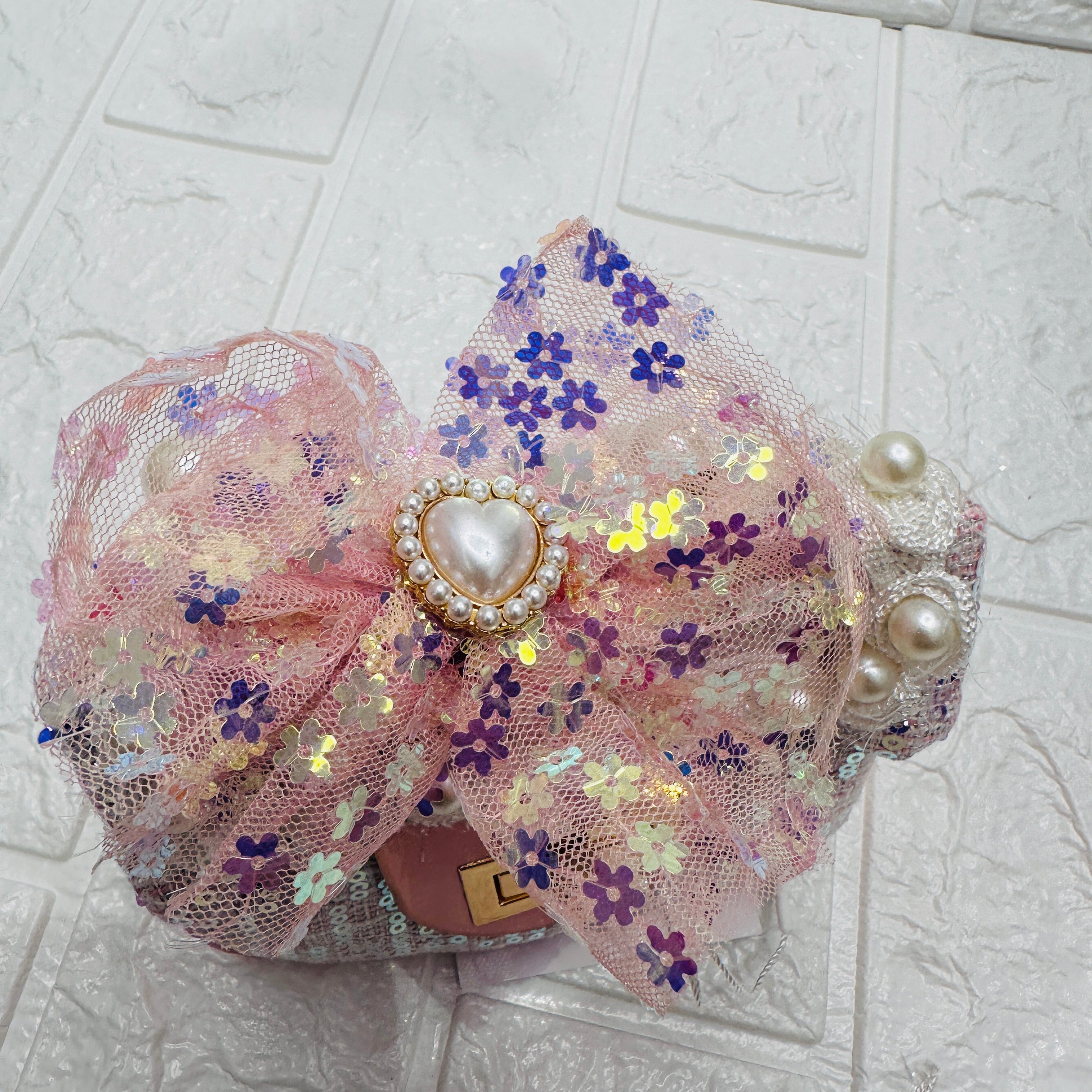 Borsetta  paiette Rosa