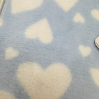Coperta in pile cuore celeste