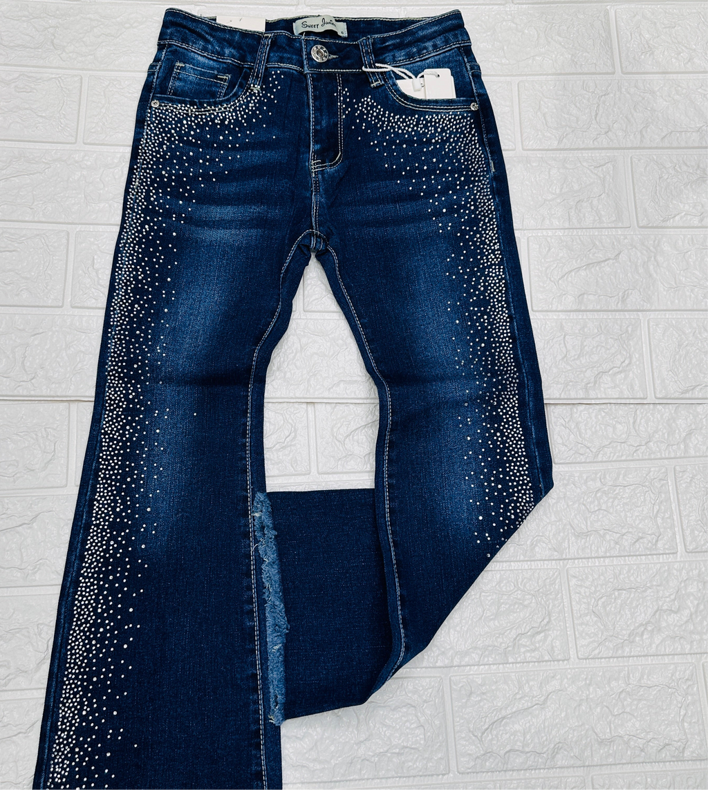 Jeans bimba brillantini Zs267