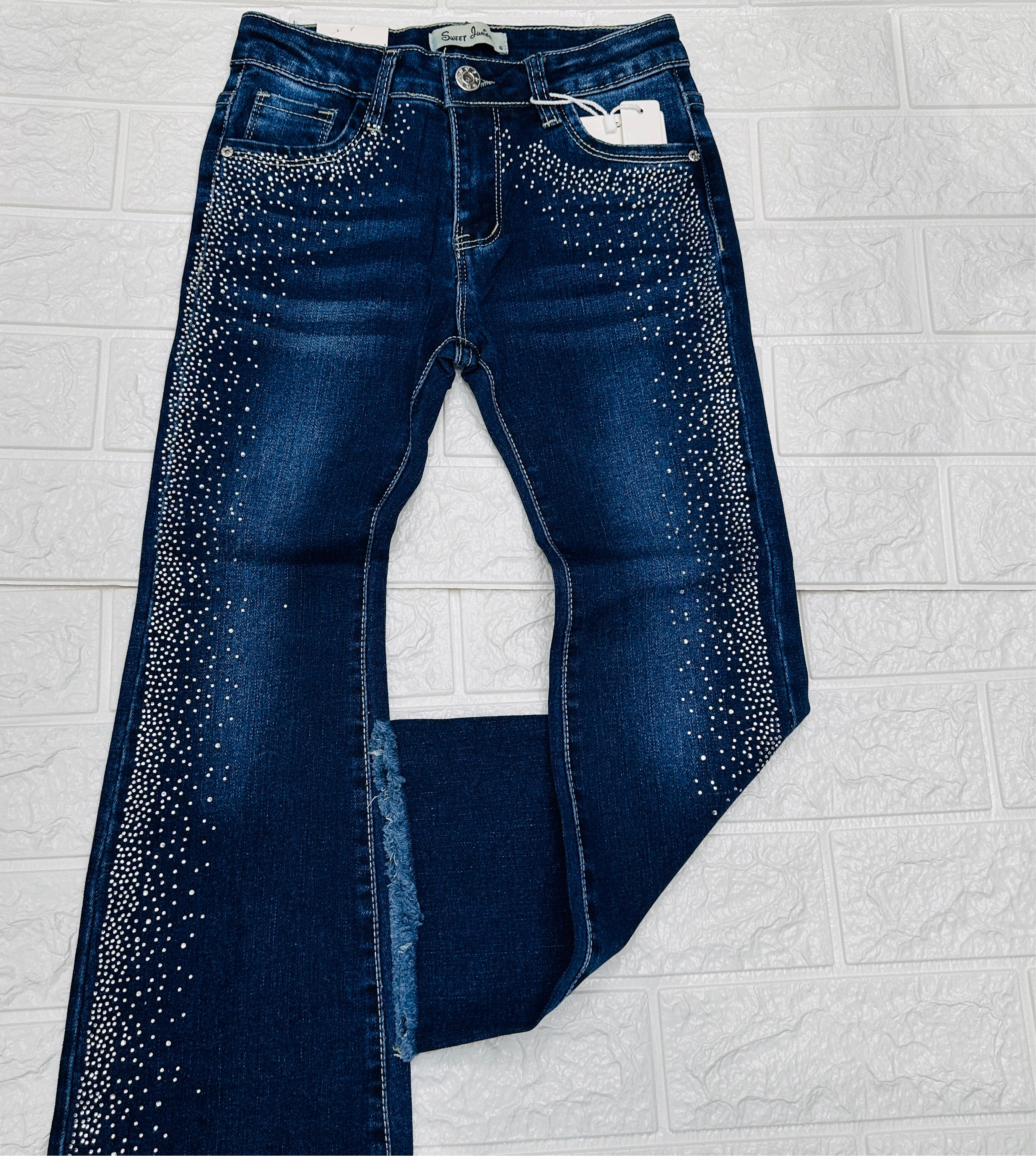 Jeans bimba brillantini Zs267