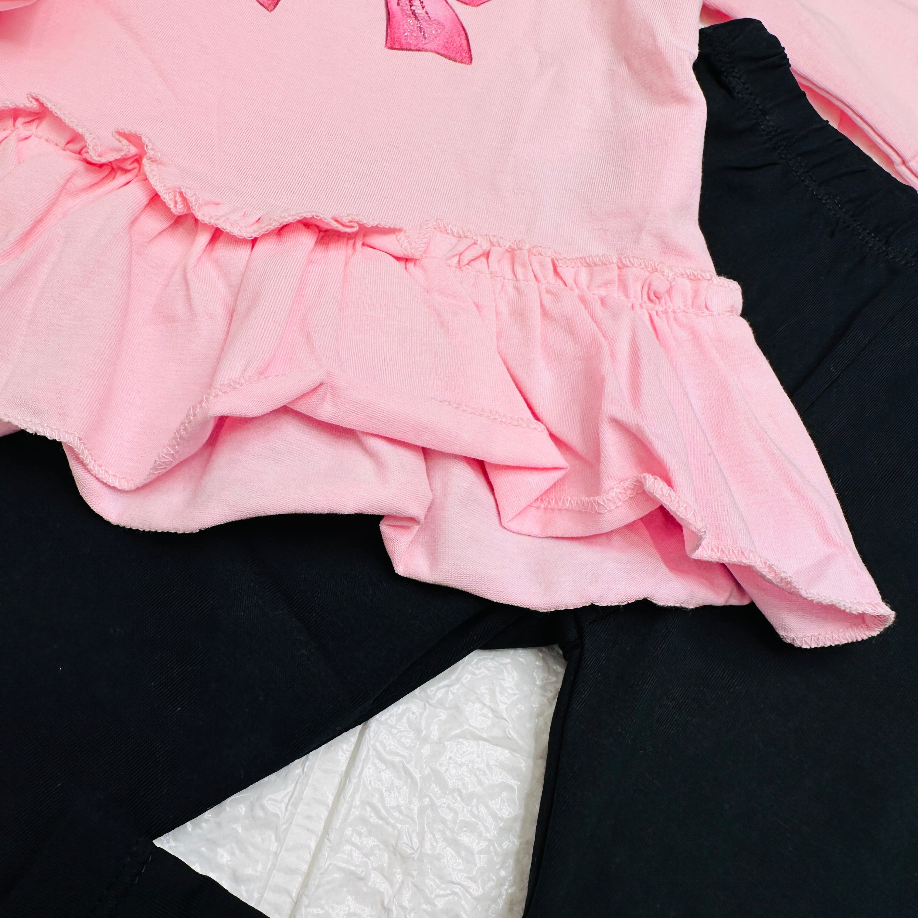 Maglia e leggings gattina rosa