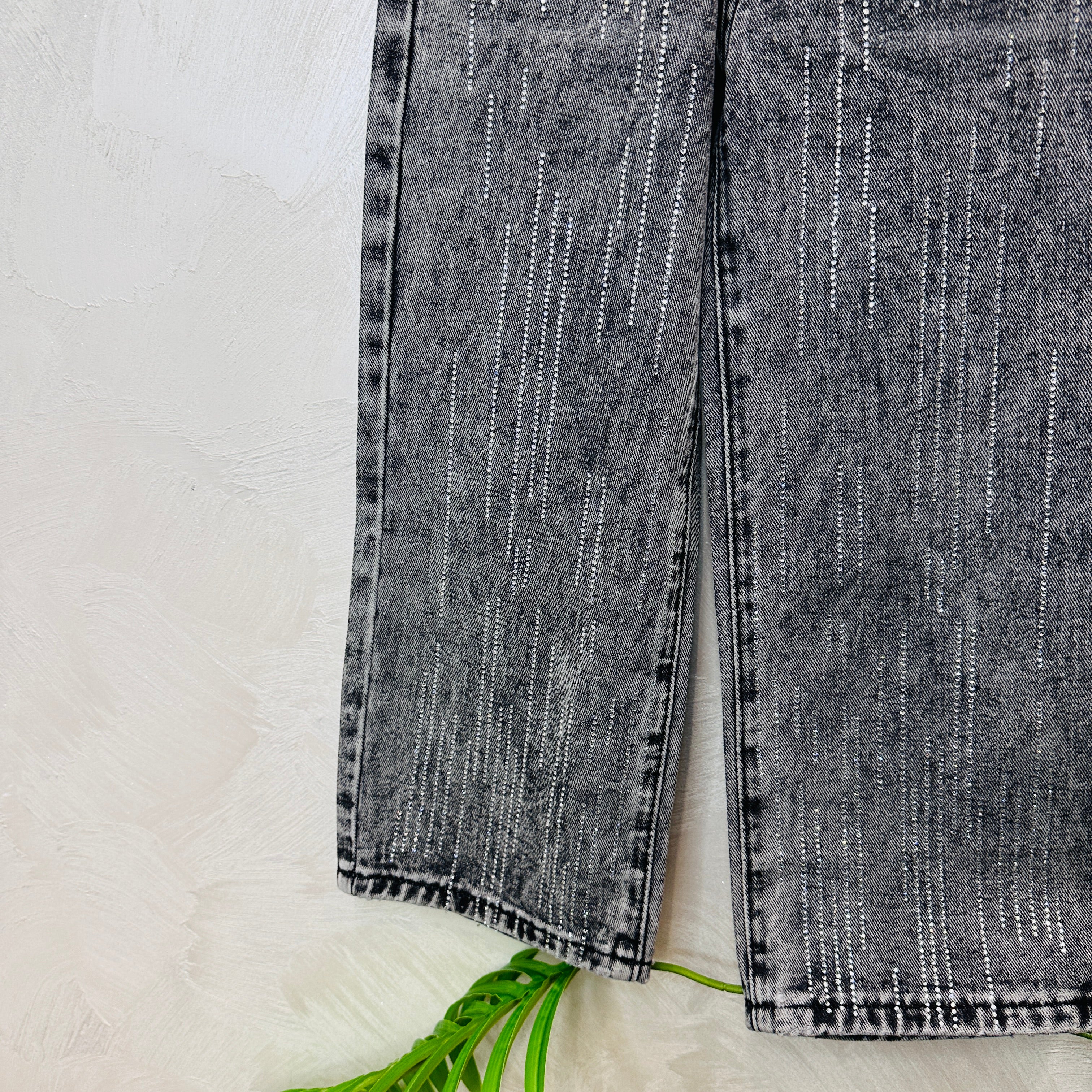 Jeans Sfumato nero Brillantini