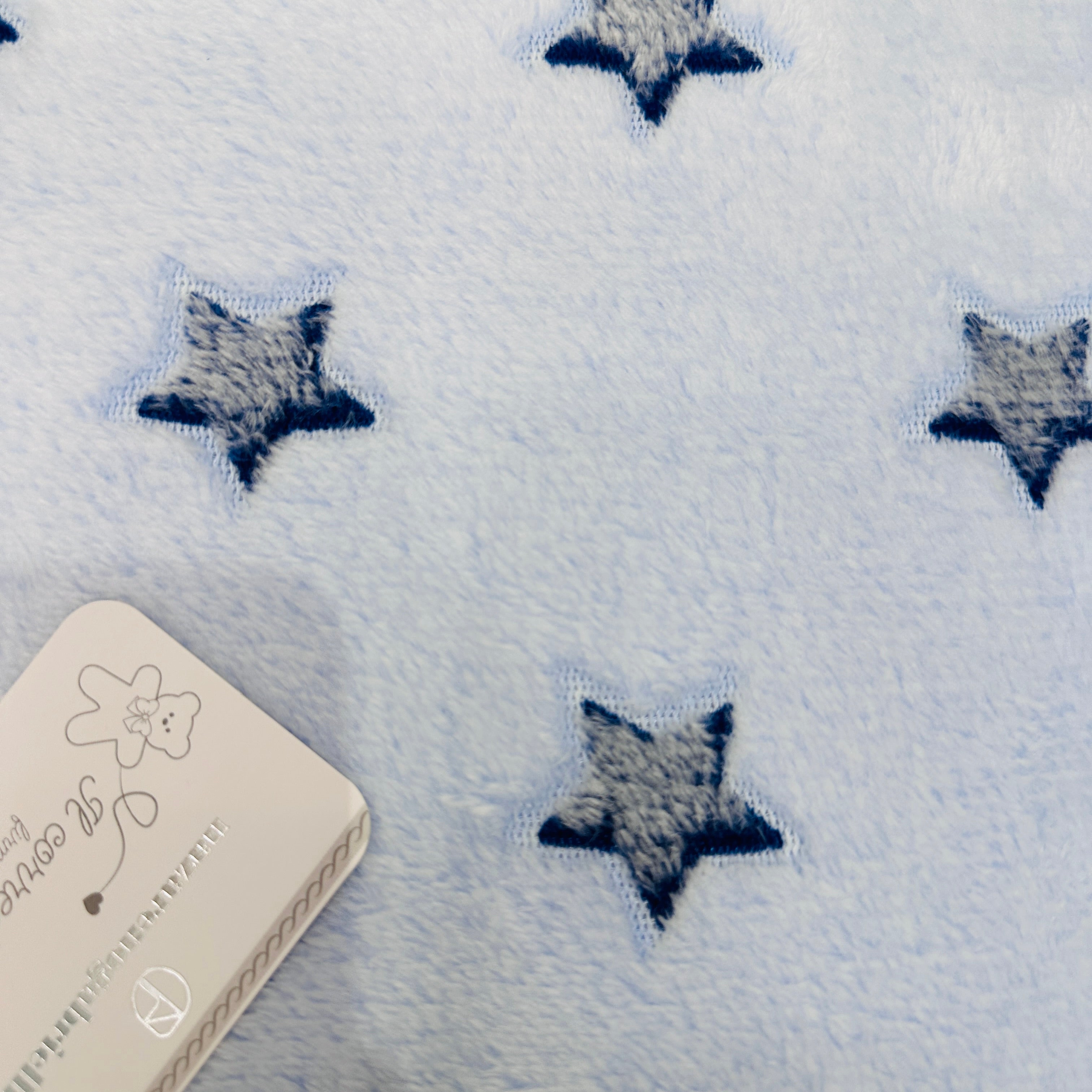 Coperta culla Pile Stelle celeste dim100x104