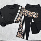 Tuta  bimba animalier nera