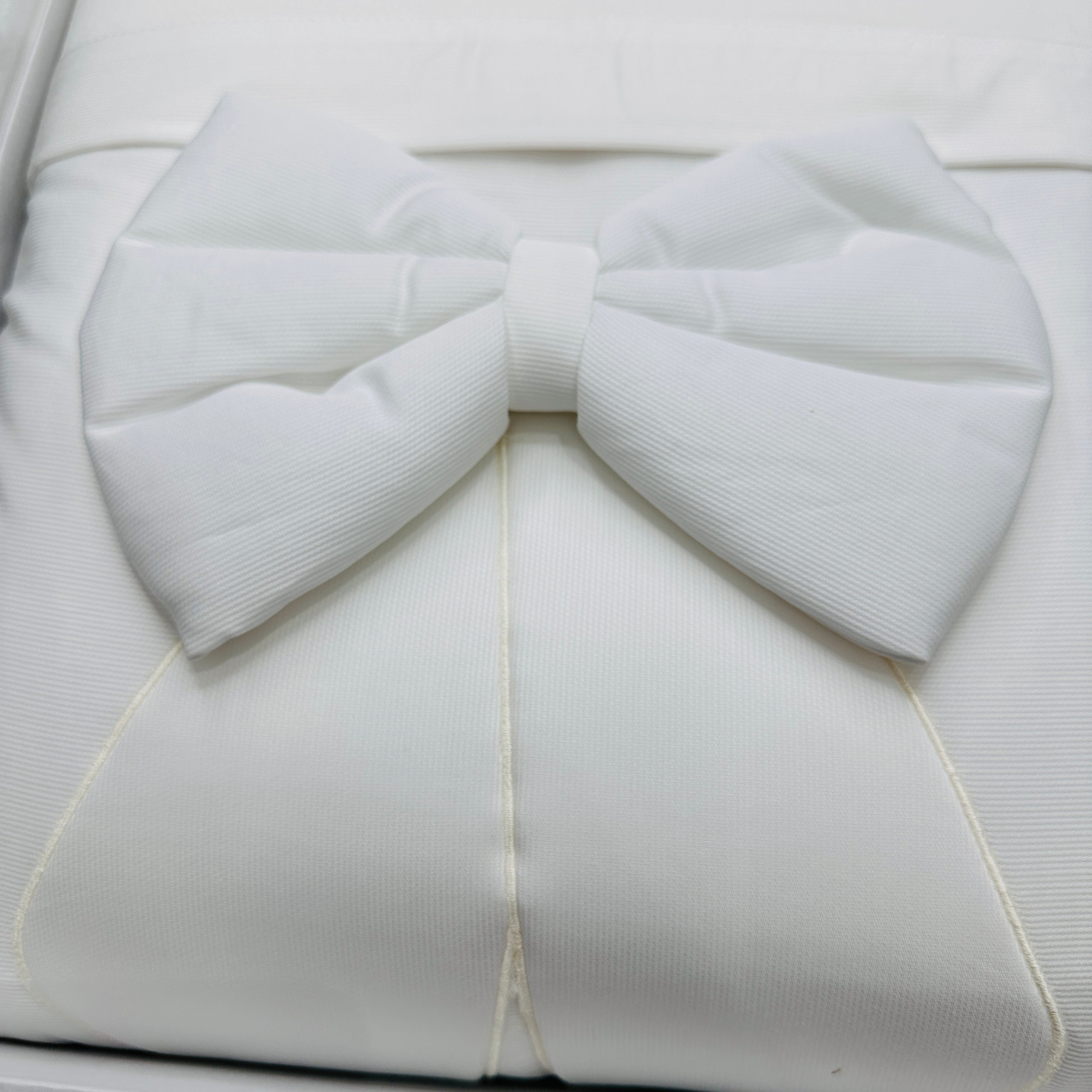 Set completo carrozzina fiocco bianco
