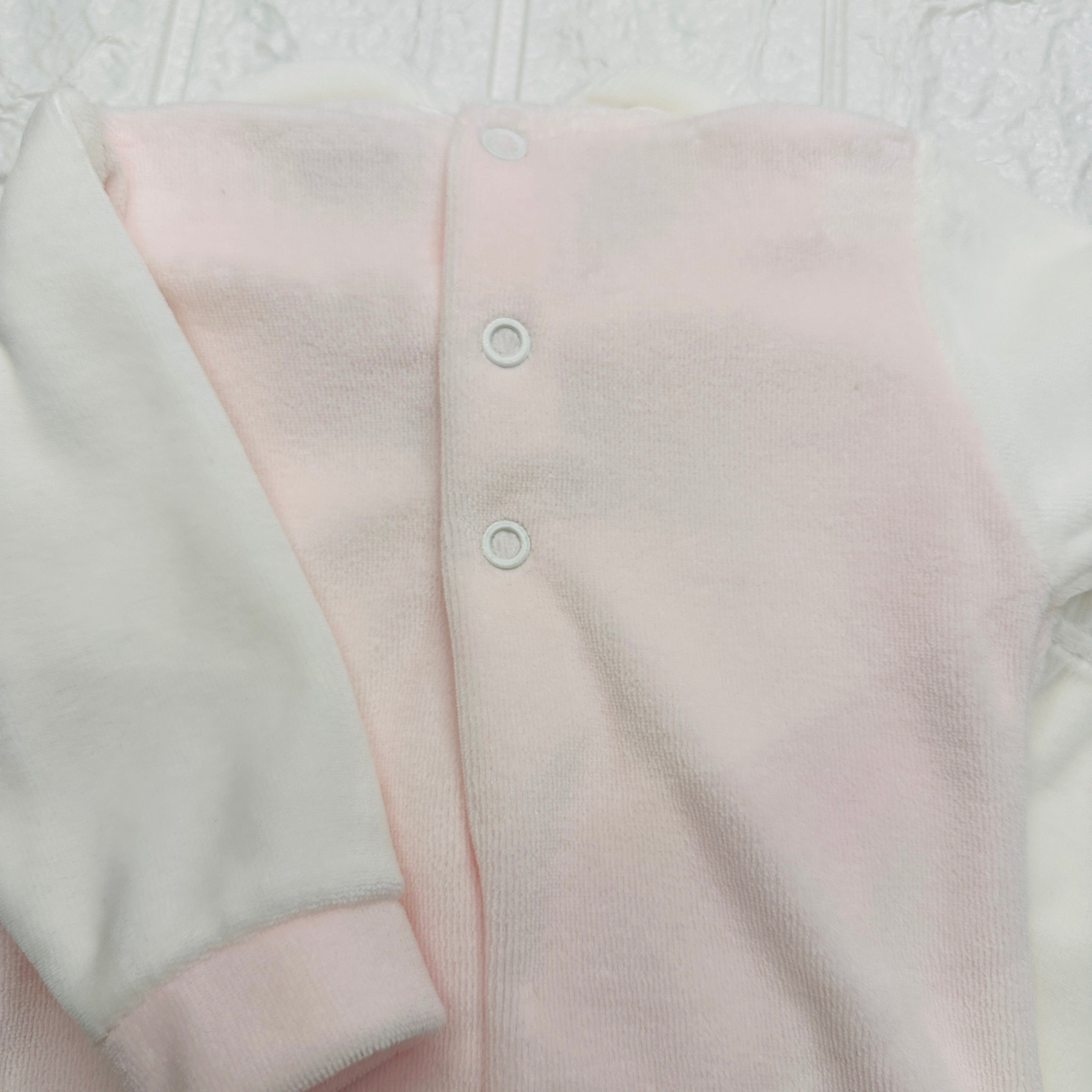 Tutina ciniglia taschino rosa 31406