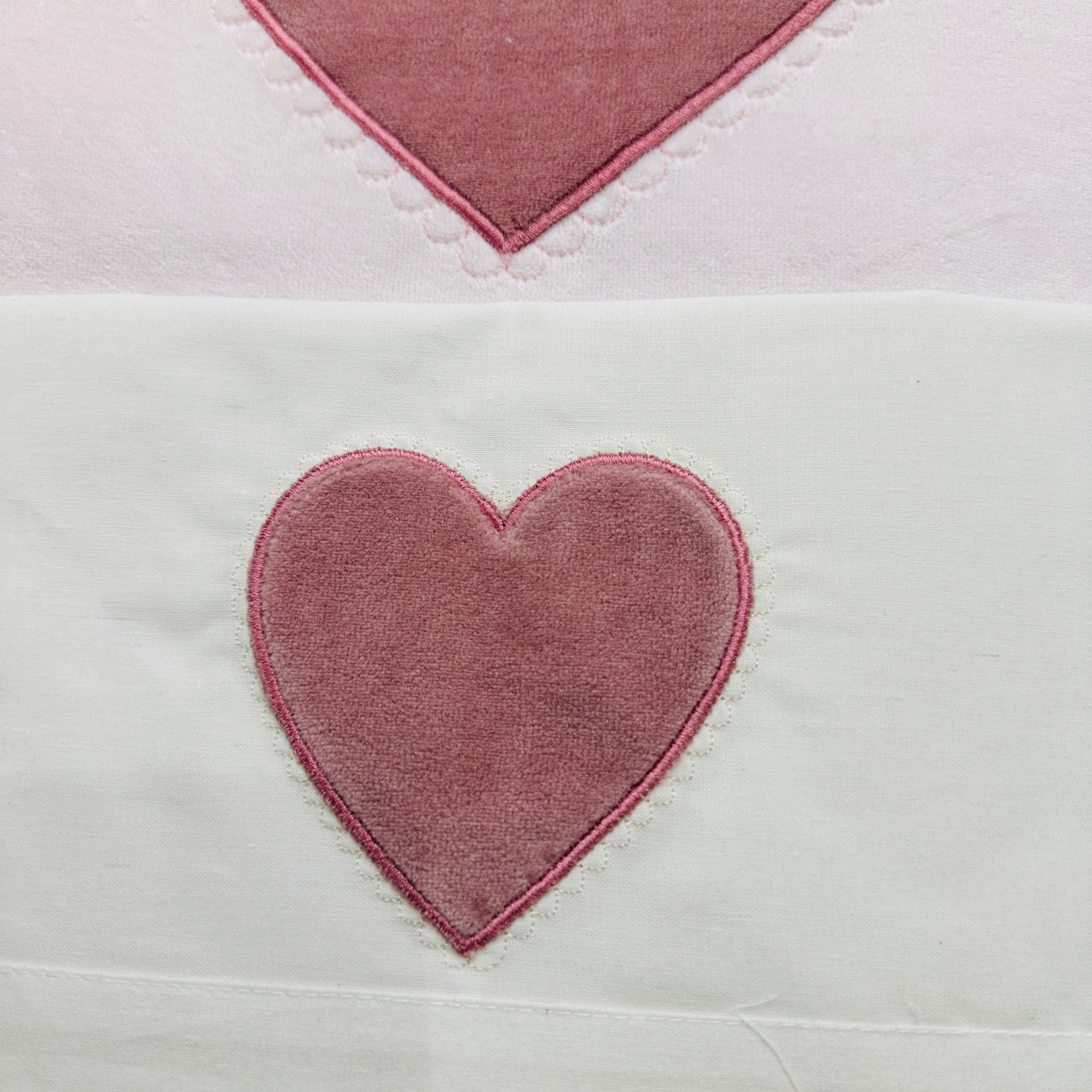 Set nascita ciniglia cuore Rosa Antico