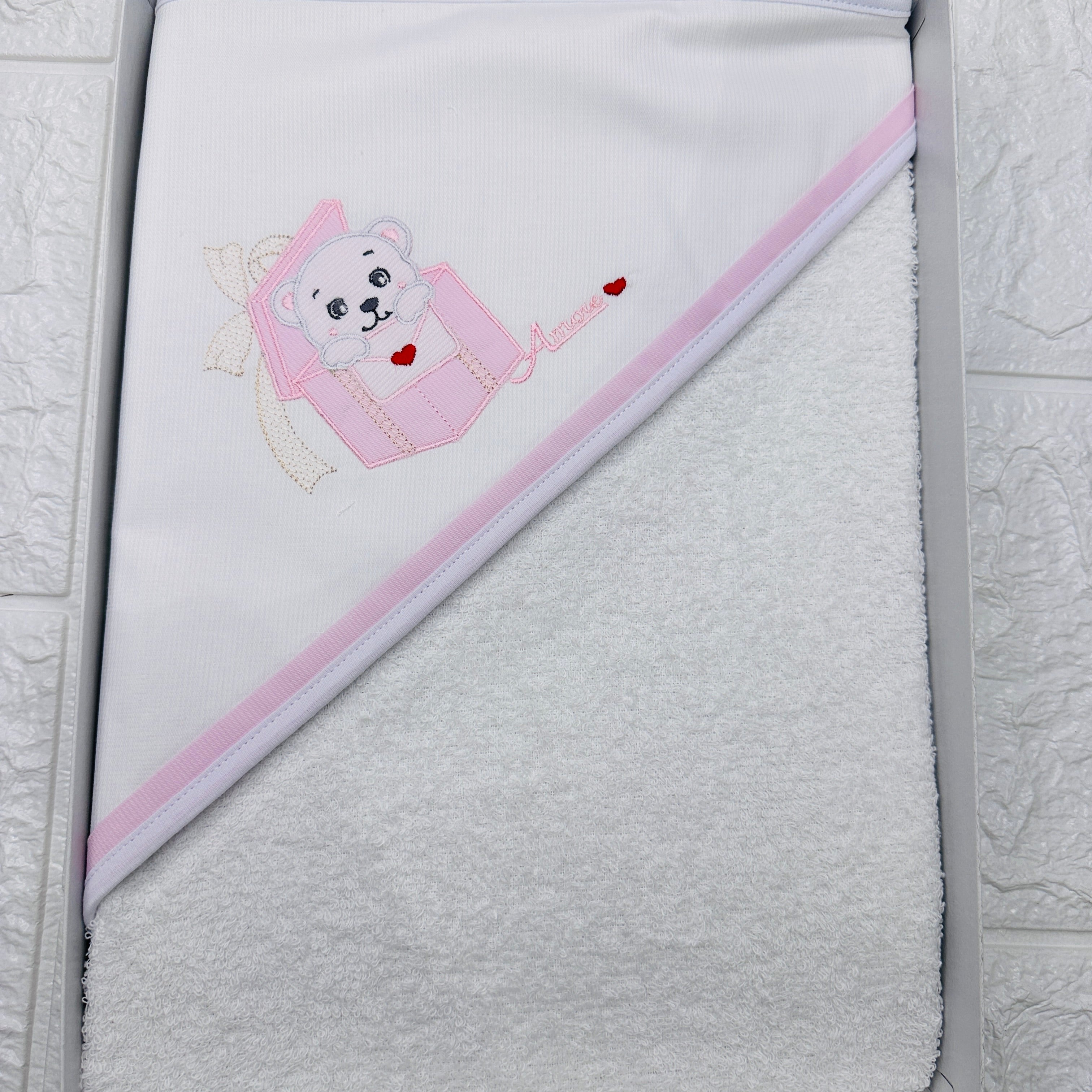Accappatoio neonato rosa ART AT001149