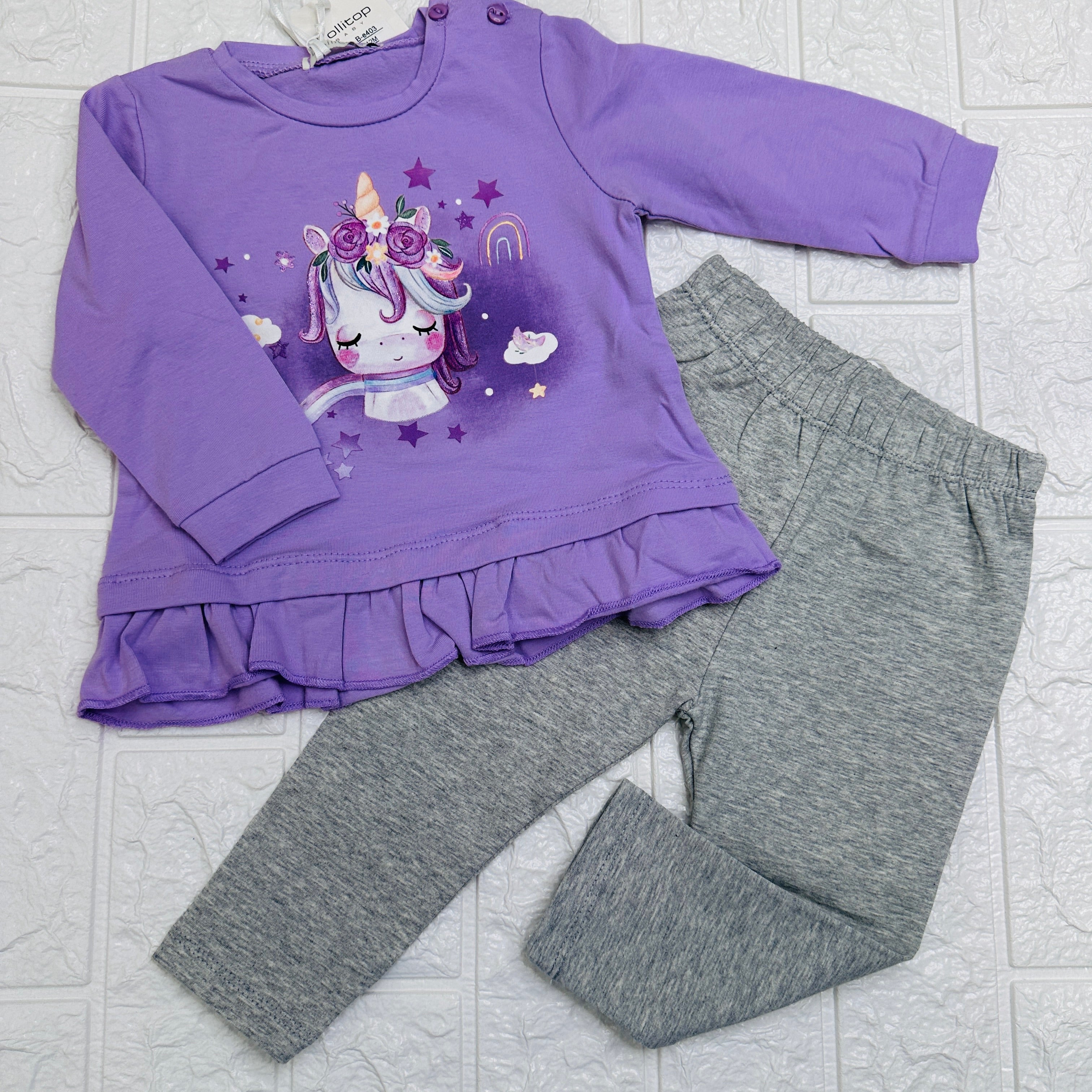 Maglia e leggings unicorno