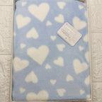 Coperta in pile cuore celeste