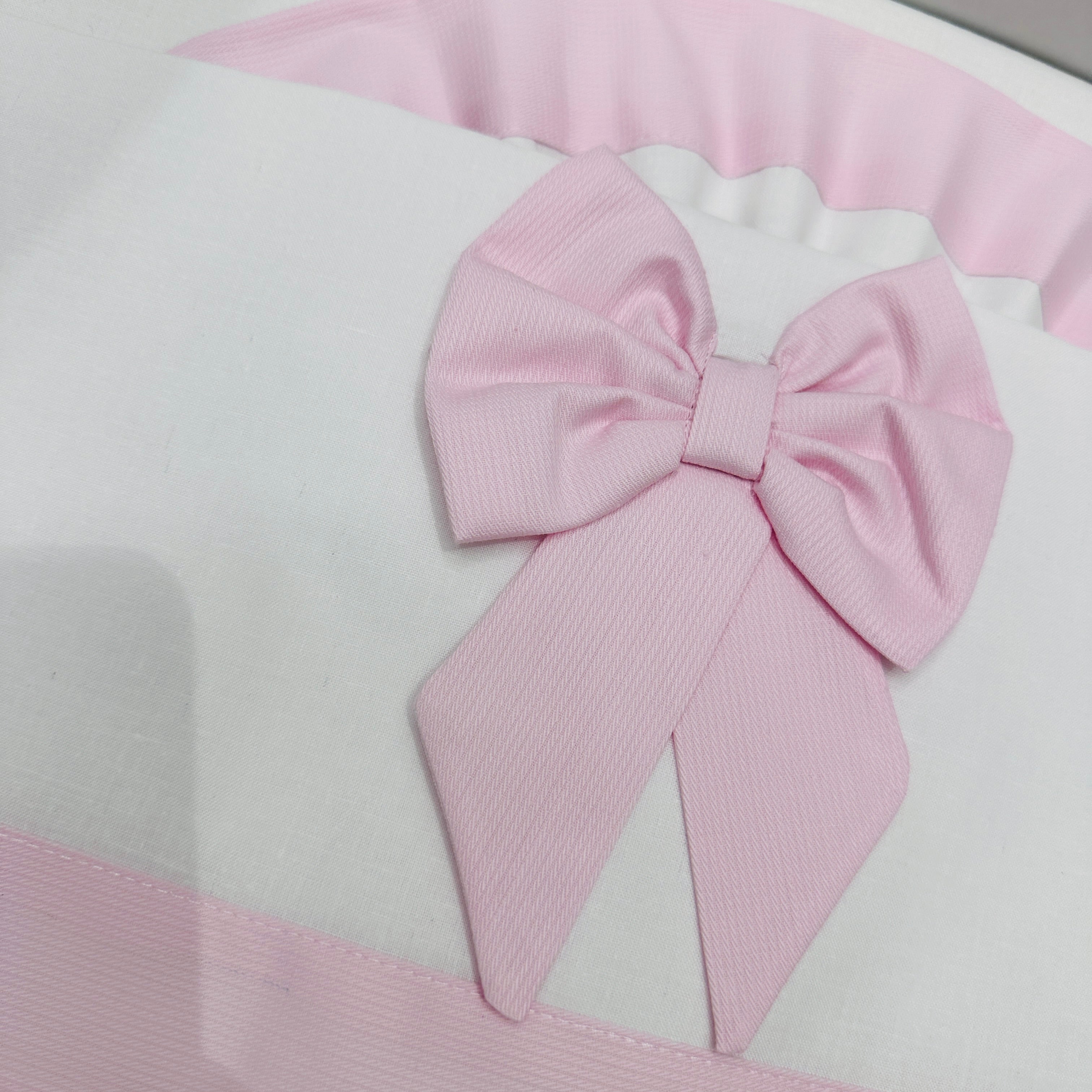 Lenzuola carrozzina fiocco rosa ART LC015104