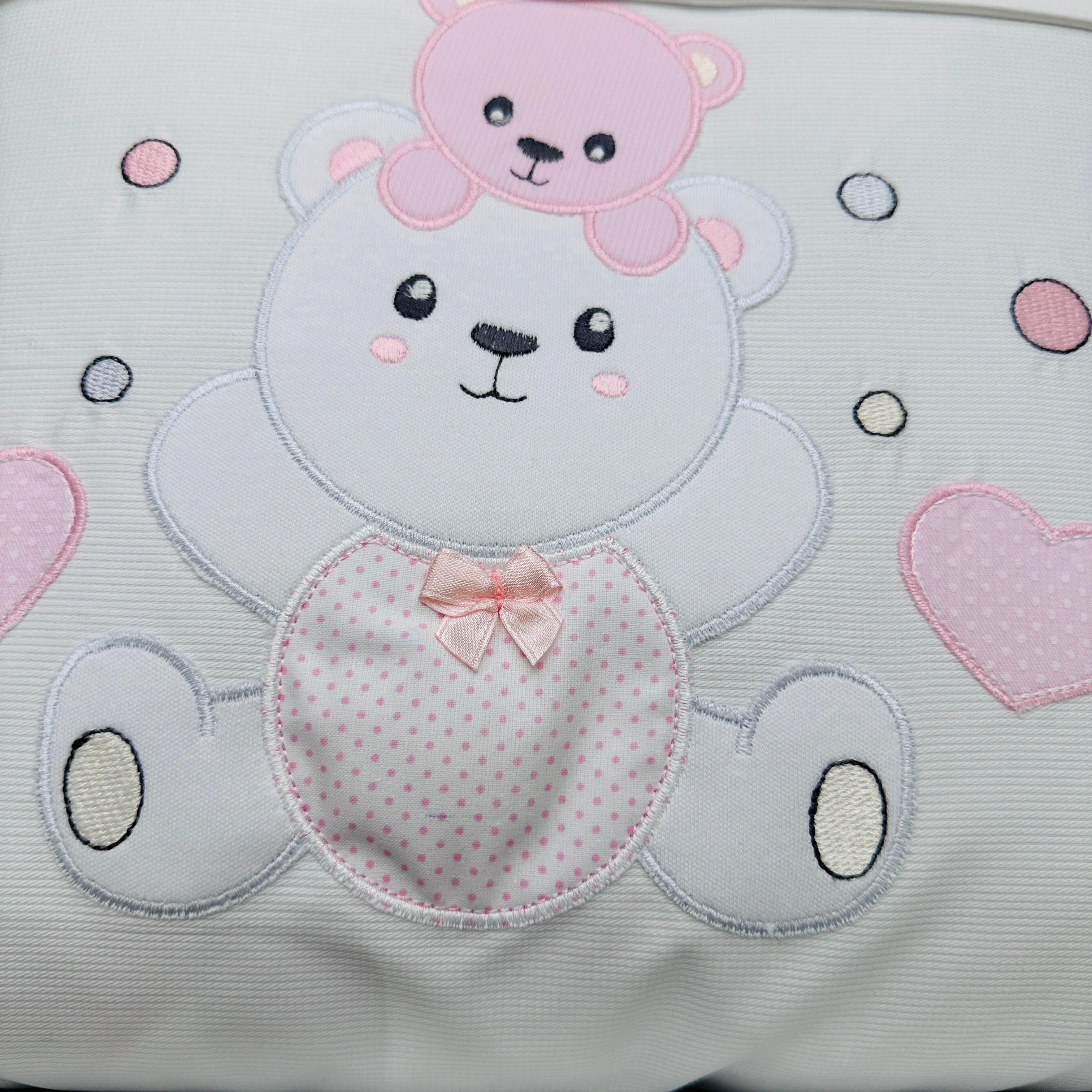 Set completo carrozzina orso rosa Suona