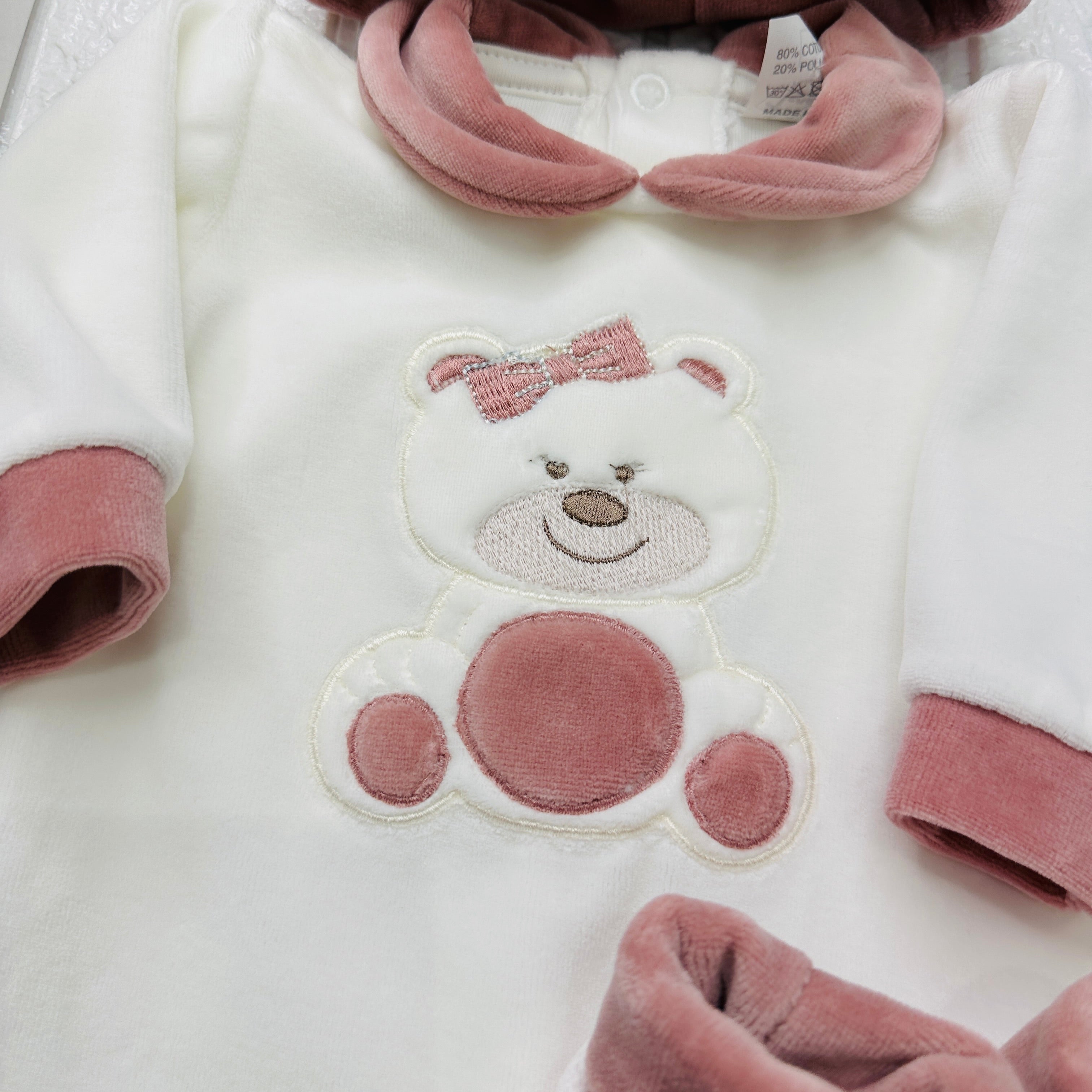 Set nascita ciniglia Orsetta rosa antico