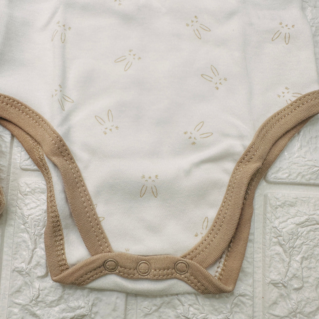Set 4 pezzi neonato in Ciniglia beige