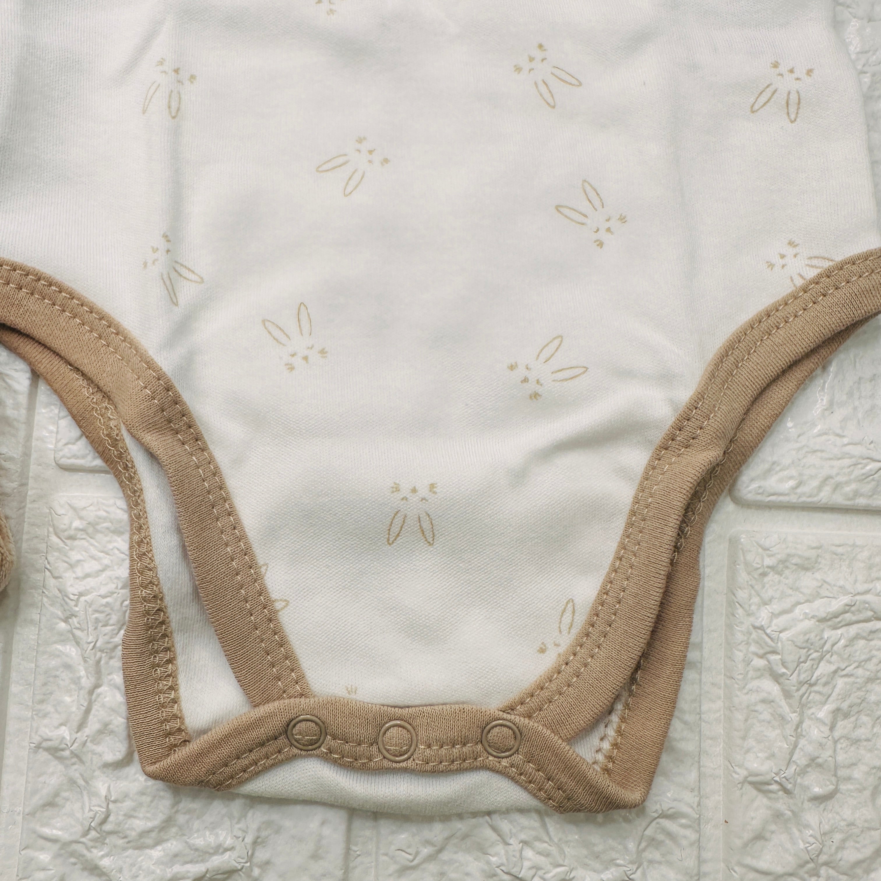 Set 4 pezzi neonato in Ciniglia beige