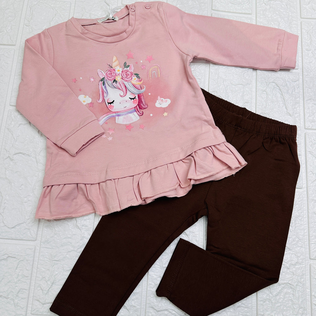 Maglia e leggings unicorno