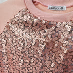 Felpa  bimba paiette Rosa