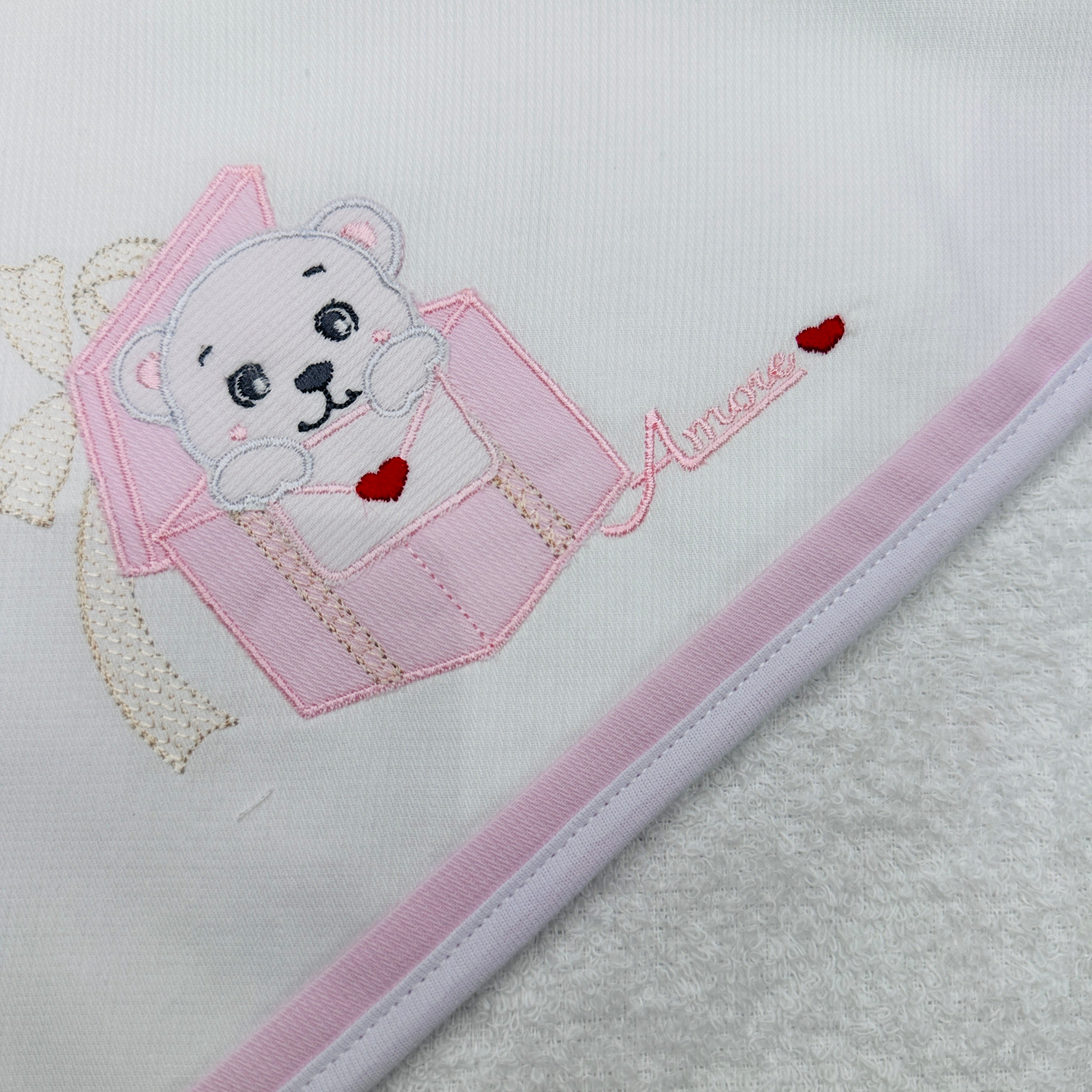Accappatoio neonato rosa ART AT001149