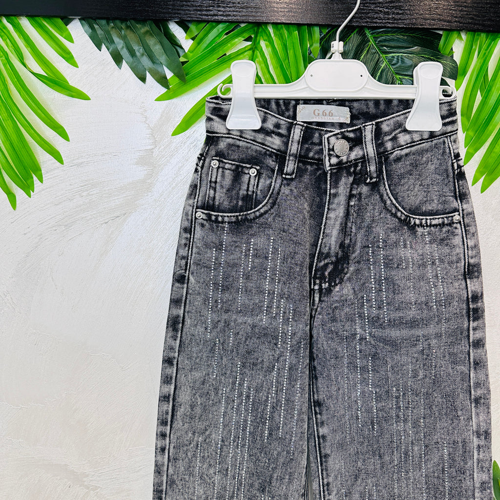 Jeans Sfumato nero Brillantini