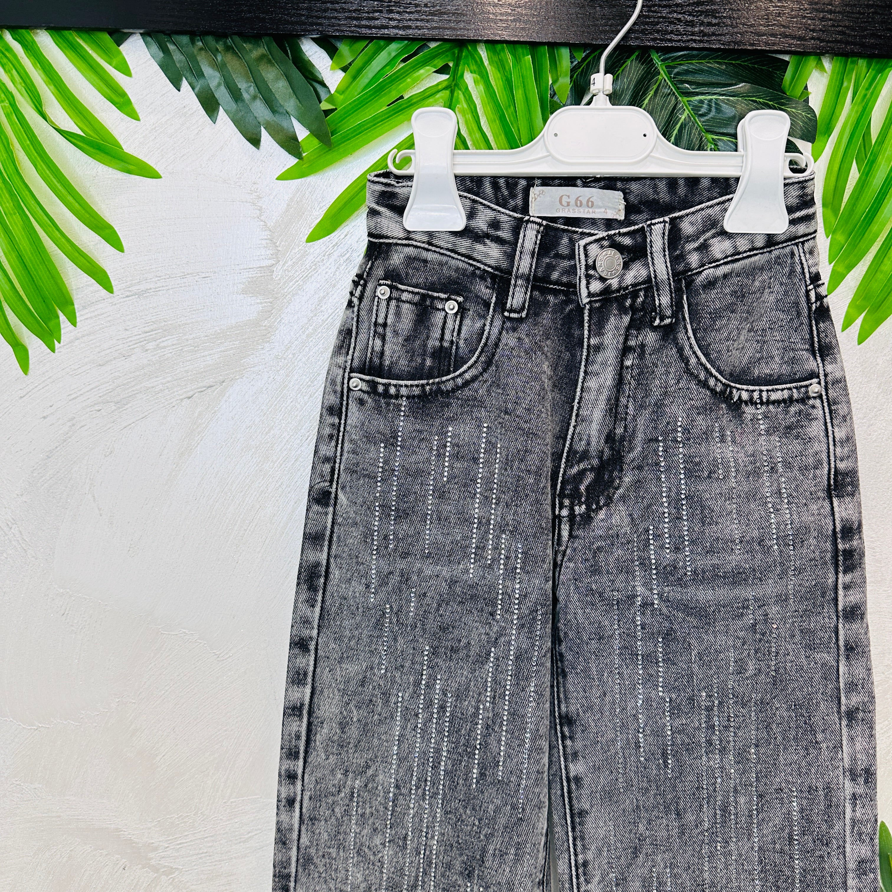 Jeans Sfumato nero Brillantini